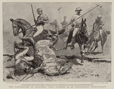 The Earthquake at Calcutta, Polo Players in an Unpleasant Predicament by John Charlton